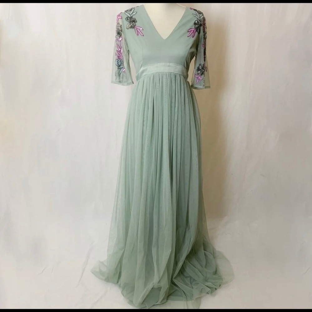 Maternity Maxi Dress Light Green